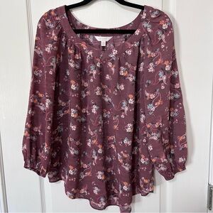 LC Lauren Conrad MEDIUM floral top